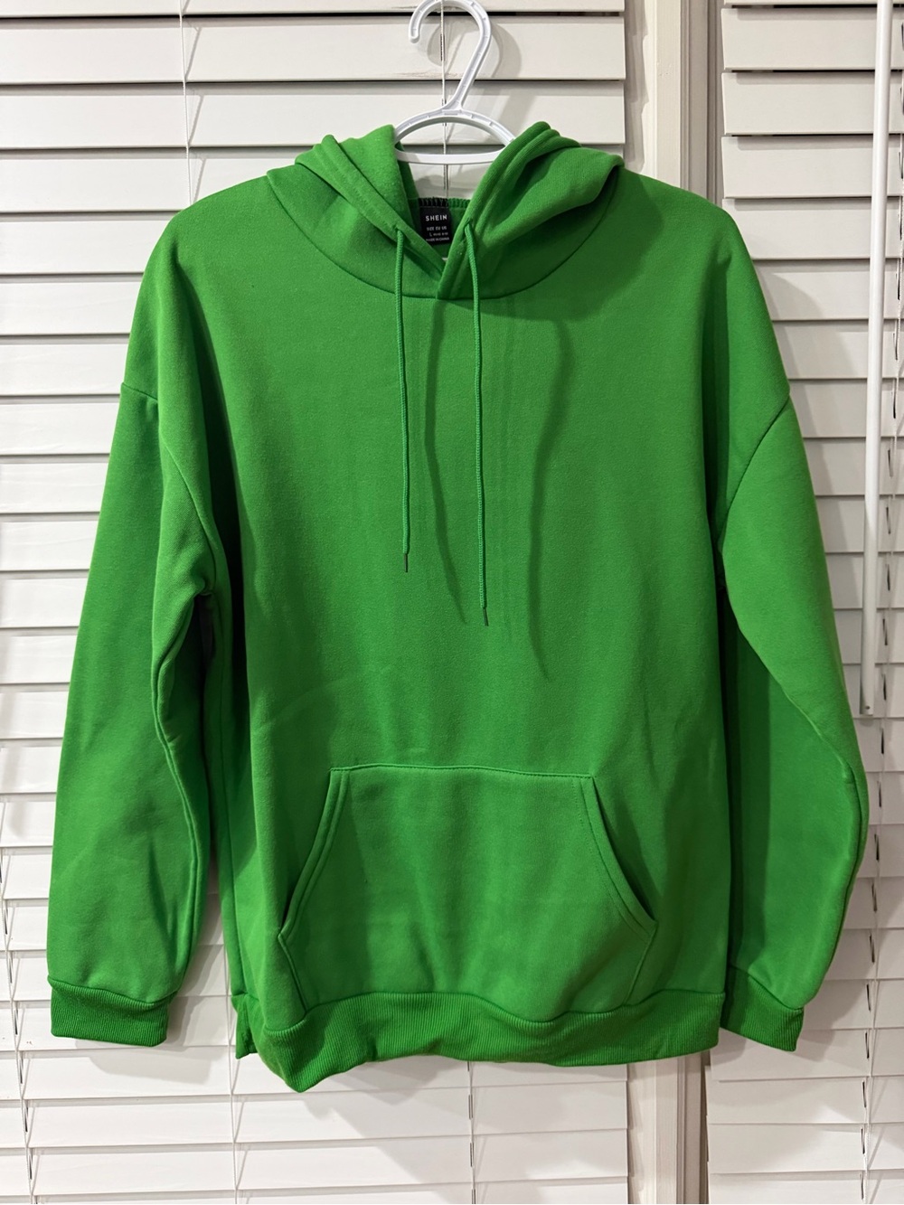 SHEIN Bright Green Pullover Hoodie 💚 Size Large!